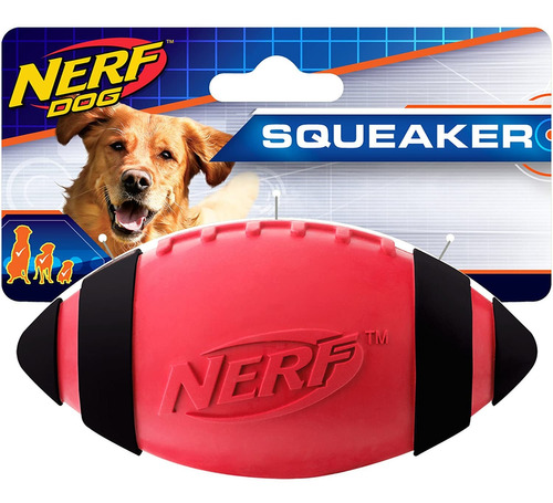 Juguete De Fútbol De Goma Nerf Dog Squeak