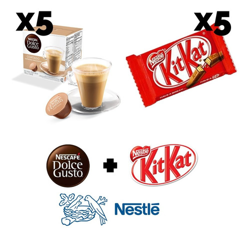 Capsula Nescafe Dolce Gusto X 5 +5 Kit Kat Envio Gratis Pais