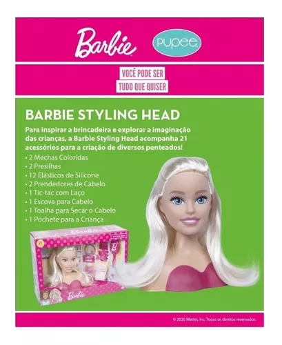 Boneca Busto Barbie Original Para Pentear E Fazer Maquiagem