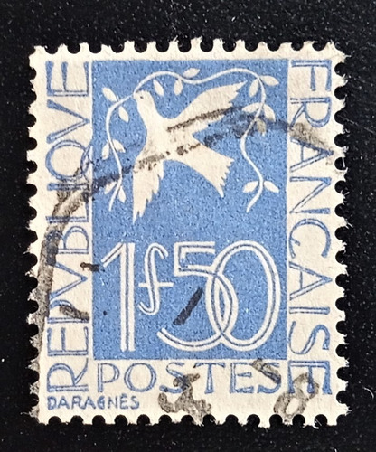 Francia Aves, Sello Yv 294 Paloma De Paz 1934 Usado L16824