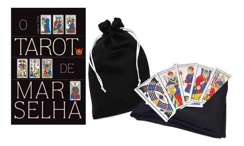 Imagem 2 de 7 de Tarot De Marselha 78 Cartas + Toalha + Saquinho