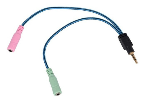 Cable Audio 3,5mm Macho Doble Hembra Auricular Adaptador