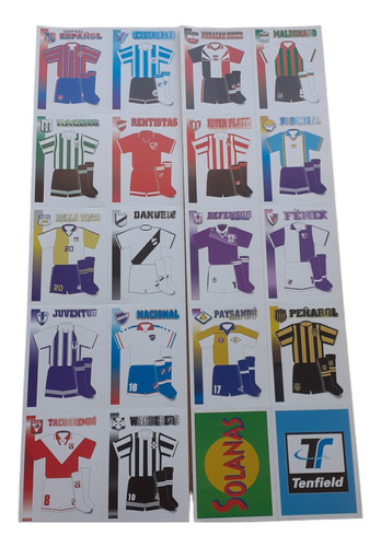 Lote De Figuritas Fútbol Uruguayo 2005 -uniforme De Equipos