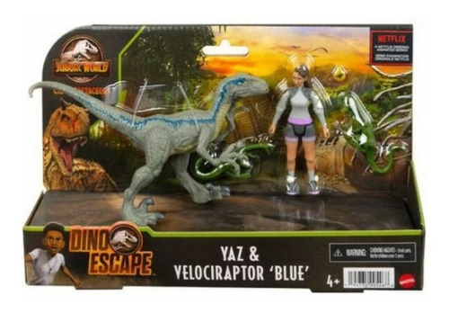 Jurassic Pack Yaz Y Velociraptor Blue Dino Scape Camp 