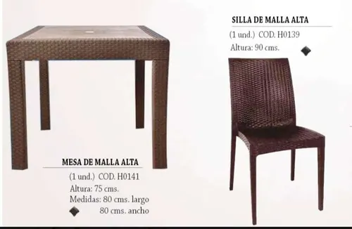 Silla Malla Sin Posa Brazo