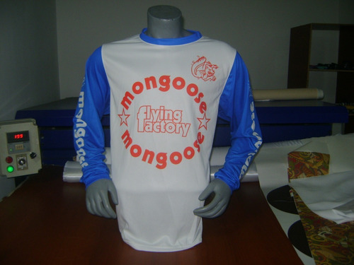 Camisa Bmx Clásica Diseño Mongoose Blanca Ciclocross Bici