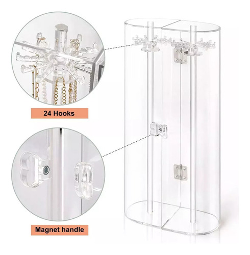 Caja De Almacenamiento Colgante De Acrílico Transparente Par