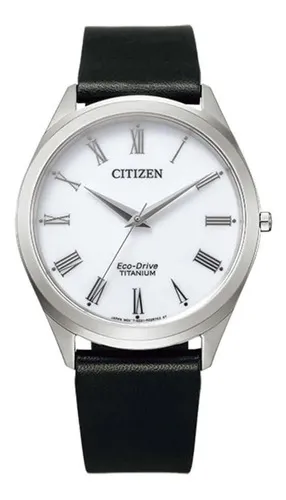 comprar Reloj Citizen Titanium Analog Bj652015a Hombre Color de la malla Negro Color del bisel Plateado Color del fondo Blanco