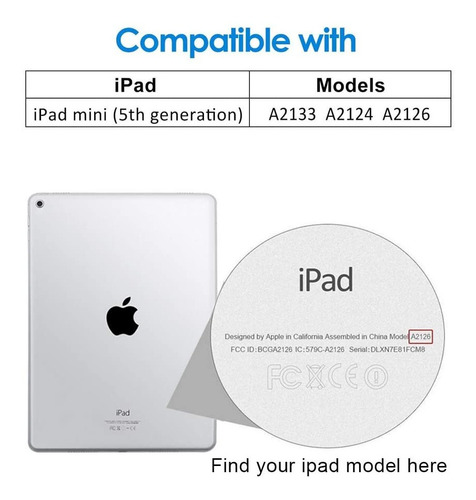 Imagen 3 de 7 de Funda Smart Case iPad Mini 5 2019 Protector C/ Pencil Holder