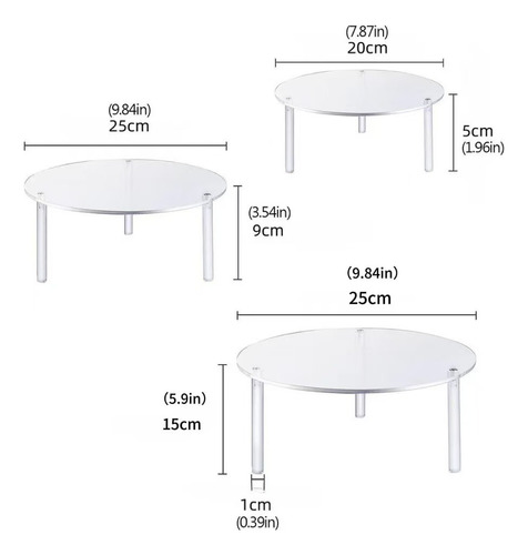 Soporte Para Pasteles De Acrílico Soporte Para Pasteles De A