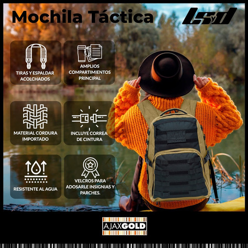 Imagen 2 de 10 de Mochila Tactica Asalto Militar 30 Lts Trekking Seguridad
