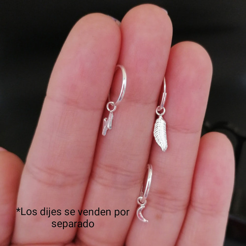 Arracadas Mini Hoops 9mm Delgada De Plata Ley 925 Par