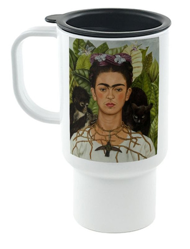 Jarro Termico Frida Kahlo Selva Mono Gato