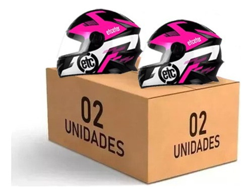 Kit 2 Capacete Infantil Etceter Kids Promoção Super Combo Nf