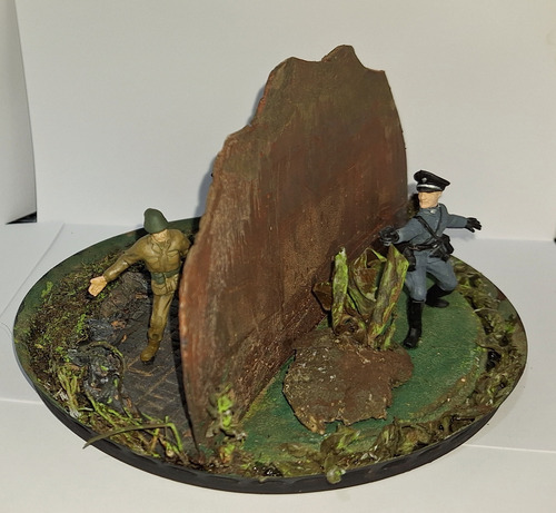 Diorama De Guerra Emboscada Pintado A Mão