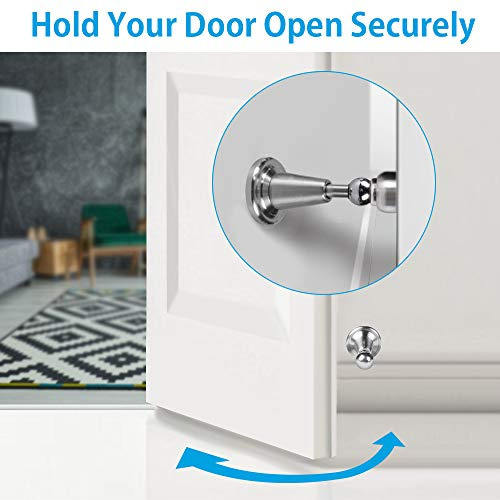 Door Stopper, 6 Pack Magnetic Door Stop, Soft-catch Mag...