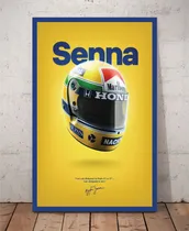 Comprar Cuadros Ayrton Senna 27x42 Lamina C\u002F Bastidor Casco Formula1