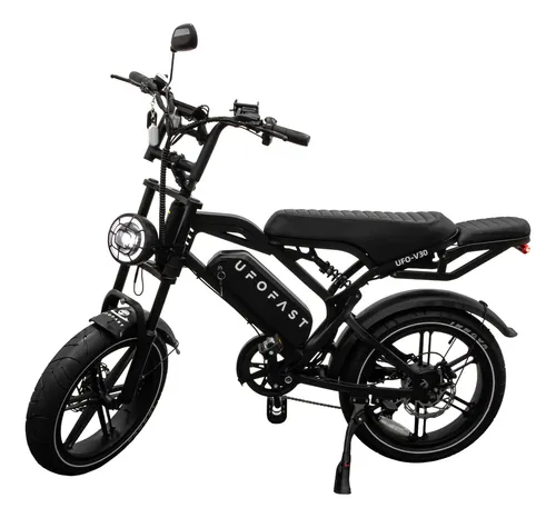 Bicicleta  Elétrica V30 750w 55km Autopropelido Preto