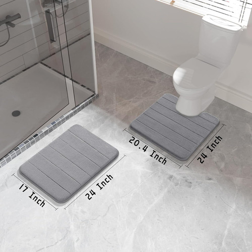 Alfombras De Baño Viscoelásticas En Forma U Antideslizantes