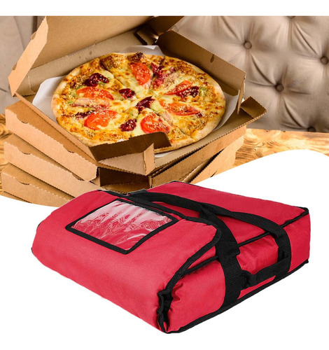 Pizza Develivey Bag Aislado Pizza Carrier Rojo 50x50x25cm