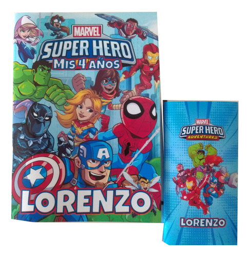 Souvenir Super Heroes - 15 Libritos Colorear Y 15 Lapices X6