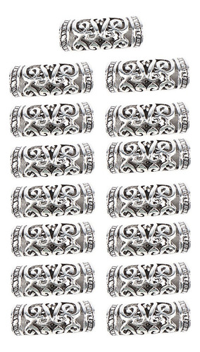 35 Pçs / Lote Dread Lock Beads Anéis De Cabelo Ajustável