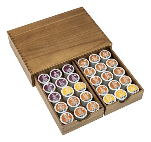 Organizador De Cápsulas De Café K Cup De Madera, Caja De Alm