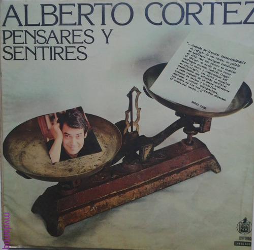 Alberto Cortez Pesares Y Sentires  Disco Vinilo Balada Pop