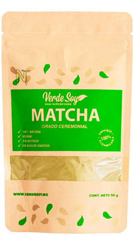 Matcha Orgánica En Polvo (50 Gramos) Verde Soy