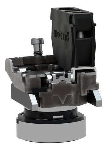 Xb4ba21 Harmony, 22mm Push Button, Black Flush, Spring Retu