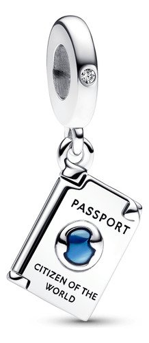 Dije Charm De Plata S925 Compatible Viajes Calidad Premium Pasaporte