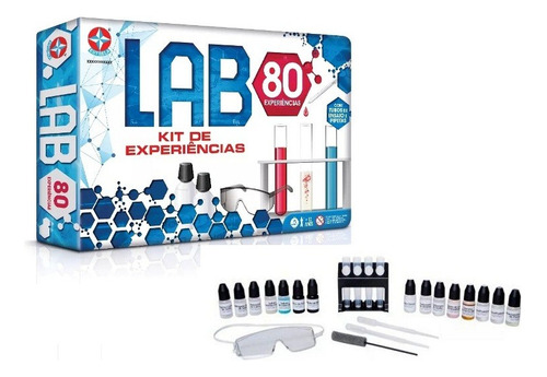 Kit Cientista Lab 80 - Experiências Químicas - Estrela