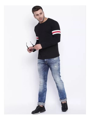Playera Moderna Manga Larga Deportiva Moda Para Hombre 2227