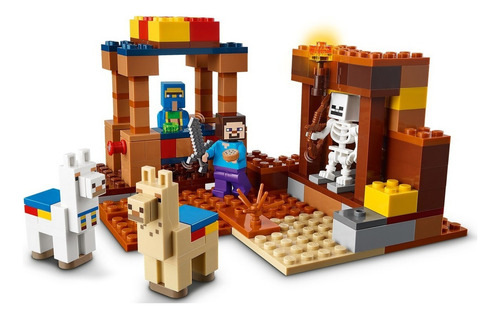 Kit De Construcción Lego Minecraft El Puesto Comercial 21167