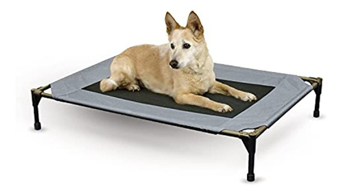 Cuna  Mascotas Cama Elevada  Perro Malla Grisnegra Gran 30 X