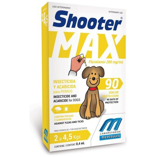 Pipeta Antipulgas Shooter Max Perro 2 A 4,5kg (3 Meses)