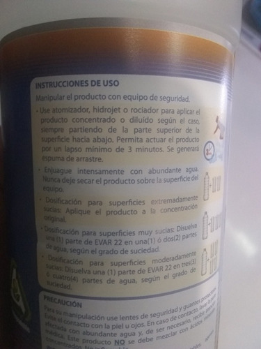 Evar 22 Limpiador De Superficie Externas En Condensadores