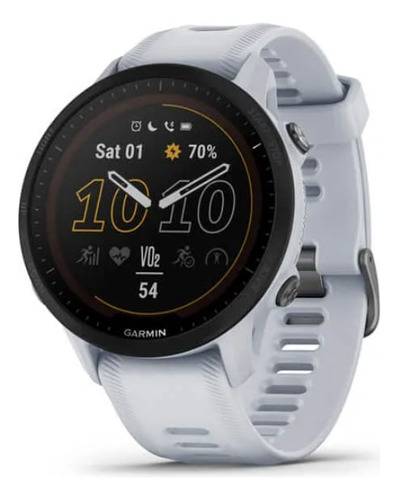 Relógio Garmin Forerunner 955, versão solar, moldura Smartwatch Touch, cor branca