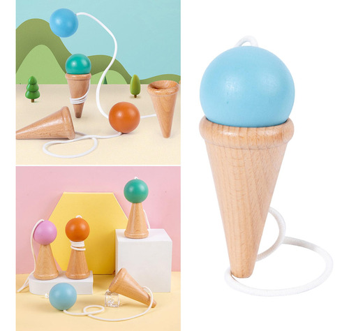 2 Juguetes Para De Equilibrio, Taza Y Pelota De Madera,