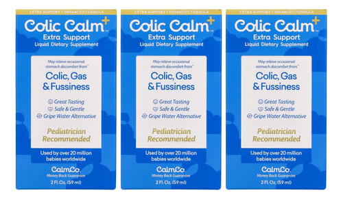 Colic Calm Plus Gripe Water, 2 Onzas Liquidas (paquete De 3)