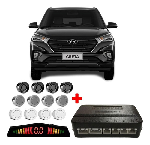 Kit Sensor Estacionamento Ré Hyundai Creta Action 2020 2021