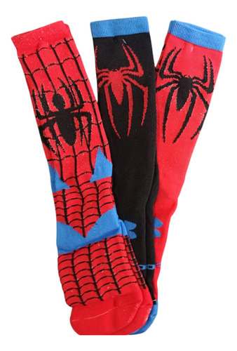 Calcetas Spiderman 3/4 Microfibra Unitalla Unisex Rojo Spiderman Unitalla
