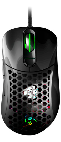 Mouse Gamer Vsg Aquila Air Alámbrico Negro Brillante