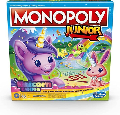 Monopoly Junior: Juego De Mesa Unicorn Edition Para 2-4 Jug