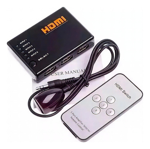 Switch Hdmi 5 Puertos Noga Hub 1080p C/remoto Castelar