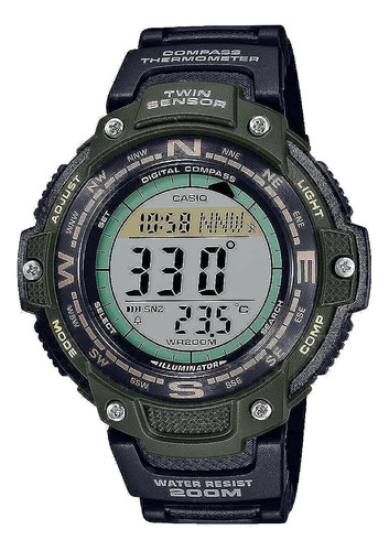 Reloj Casio Con Doble Sensor, Hora Mundial, 200 M, Resistent