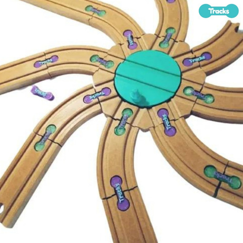 Imagen 5 de 10 de Tracks Pistas Circuito Con Cochera Y Tren Magnetico Extensib