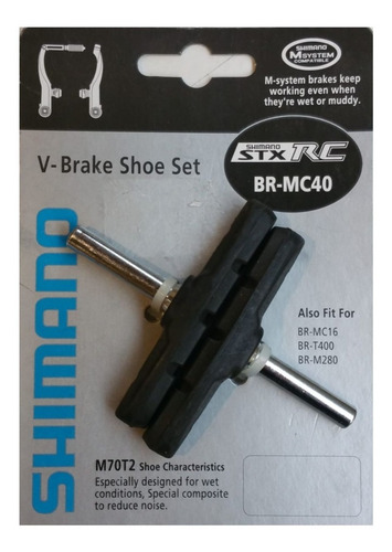 Imagen 2 de 3 de Patin De Freno Shimano M70 T2 Para Bicicleta Mtb