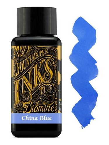 Tinta Diamine Para Plumas Estilográficas 30 Ml China Blue