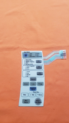 Membrana Teclado Frente De Microonda LG Md227 Ms2344b